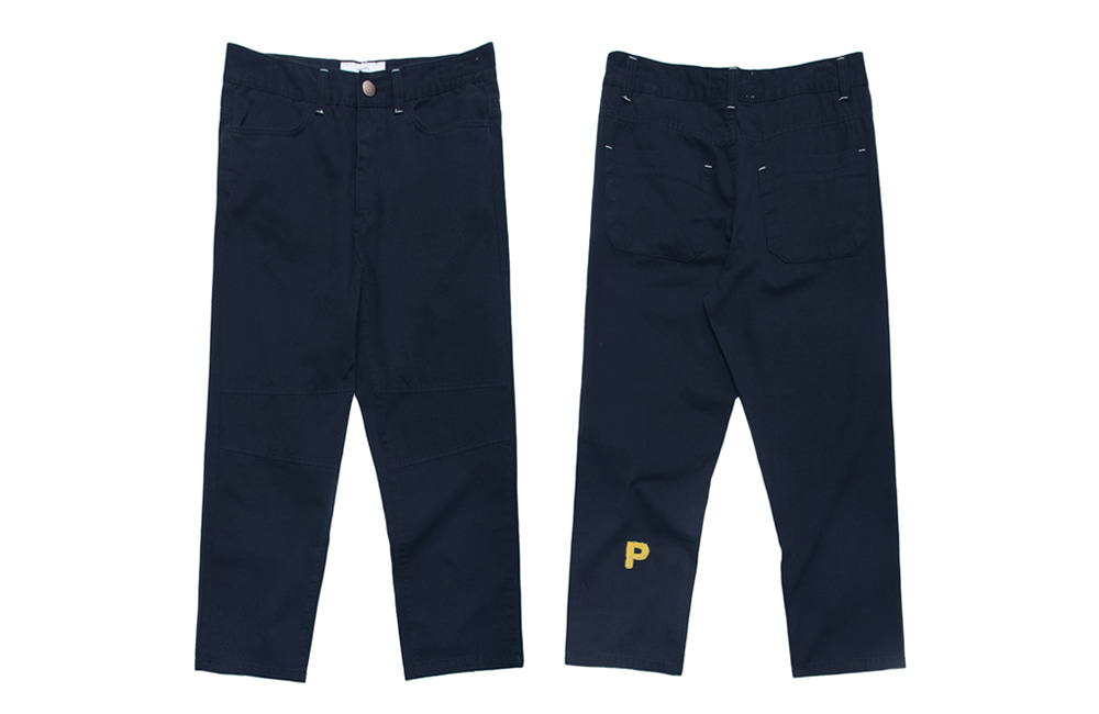 Loose-Fit Basic Chino Pants (navy)