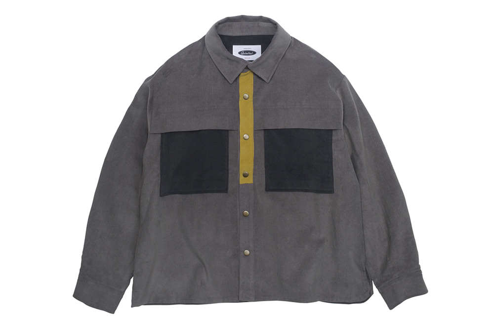 16’s Corduroy Work Shirts-Jacket (gray)